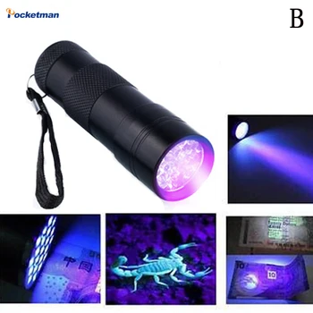 UV žibintuvėlis LED Mini Žibintuvėlis Teleskopinis Zoom ultravioletinės Šviesos Juodas UV Šviesos Augintinio Šlapimo Dėmes Detektorius Skorpionas Medžioklė