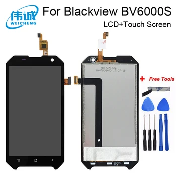 Už Blackview BV6000 Originalus LCD Ekranas ir TP Jutiklinis Ekranas skaitmeninis keitiklis Asamblėjos Blackview BV6000S 4.7