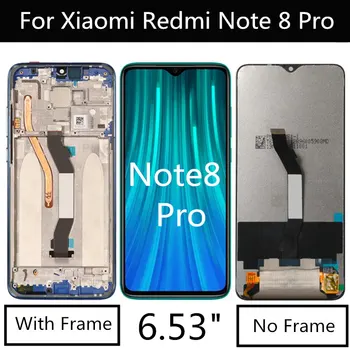Už Xiaomi redmi note8 PRO LCD Ekranas Jutiklinis Ekranas Su frame skaitmeninis keitiklis Asamblėjos Pakeisti Redmi pastaba 8 pro 