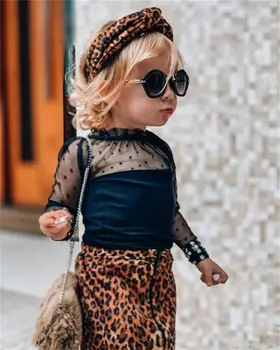 Vaikai drabužių 2020 m. rudenį merginos nustatyti ilgomis rankovėmis viršūnes +sijonai vaikams 2pieces tracksuit baby girl drabužių rinkiniai 2year kūdikių apranga