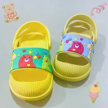 Vaikai Mulų & Užkemša vasaros kūdikių berniukų, mergaičių croc sandalai butas kulnai kieti animacinių filmų šlepetės vaikų sodo batai EUR