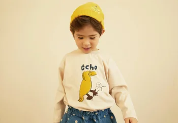 Vaikai Rudenį T Shirts 2020 Lim Nauja Žiemos Berniukų, Mergaičių Mielas Spausdinti Ilgomis Rankovėmis Viršūnes T Marškinėliai Baby Vaikų Medvilnės Drabužius Tees