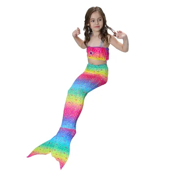 Vaikams maudymosi Kostiumėliai, Bikini, maudymosi kostiumėlį Plaukimo Monofin Undinėlės Kostiumu Undinė Tortas su Monofin Vaikams Mermaid ' s Tail