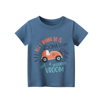 Vasarą Naujų 2021 Metų Animacinių filmų Automobilio Modelio 4 Stiliaus Spalvos Pasirinktinai, Kūdikių Berniukų, Mergaičių trumpomis Rankovėmis T-shirt