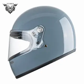 VCOROS A600 visą veidą motociklo šalmas chopper motociklo lenktynių šalmai vintage retro šalmas casco moto retro