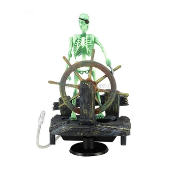 Veiksmas-Akvariumas Ornamentu Skeleto Piratu Kapitonas Žuvų Bakas Kraštovaizdžio Puošmena Naujas Dropshipping