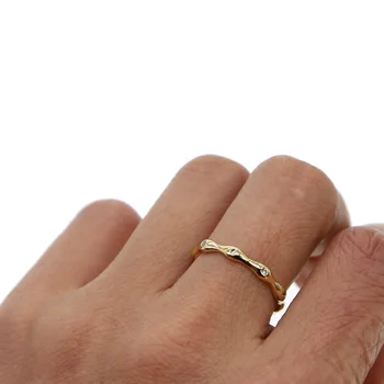 Vestuvių Juostas, Žiedus Moterų Mados Metalo, žalvario, vario Dalyvavimo Šalies Madinga Kubinis Cirkonis Aukso spalvos Žiedas Papuošalai