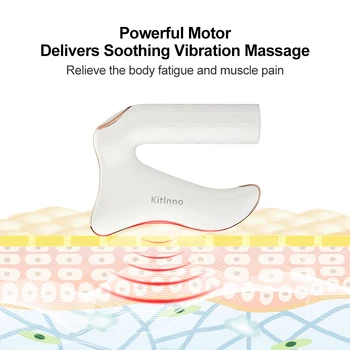Vibracija Šildymo Massager Įrankis Micro-dabartinė Guasha Grandiklis Priemonė Giliai Raumenų Veido Kūno Masažas Vibracijos Karšto Suspausti Terapija