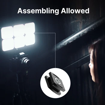 VIJIM VL100C LED Selfie Šviesos Pritemdomi LED Pratęsti 3 Šalto Batų 170° Reguliuojamas Ballhead Live 