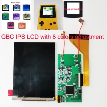Visas Ekranas Ekranas GBC IPS LCD Apšvietimas Gameboy Color LCD ekrano spalvos modelis reguliavimas Su Pre-cut 