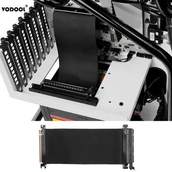 VODOOL 24cm Didelės Spartos PC Grafikos Kortos PCI Express Jungties Kabelis Riser Card PCI-E 16X Lankstus Kabelis Pratęsimo Prievado Adapteris