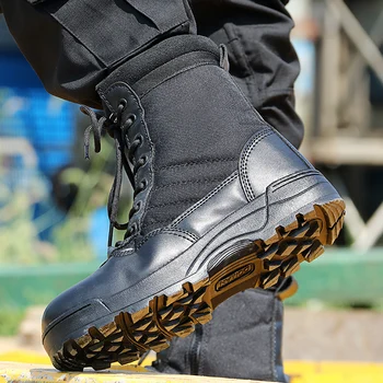 Vyrai Dykuma Taktinis Karo Boots Mens Darbo Safty Batai Armijos Kovos Batai Militares Tacticos Zapatos Vyrų Batai Batai Feamle