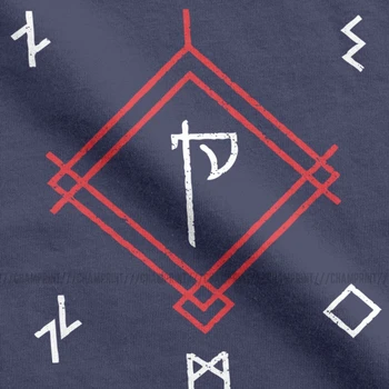 Vyrai God Of War Žaidimo Runes T Marškinėliai Grynos Medvilnės Drabužius, Vintage Trumpomis Rankovėmis Apvalios Apykaklės Marškinėliai, Plius Dydžio Marškinėlius