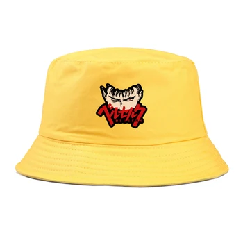 Vyriški kibiro kepurę Berserk Anime, Moterų, berniukų, kietas Žvejys Bžūp Vasaros Atsitiktinis Harajuku Hip-Hop Sportiniai žygiai, medžioklės panamos skrybėlė