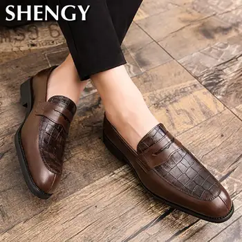 Vyriški laisvalaikio odiniai batai mados elegantiškas biuras batai banketų, vestuvių prabangūs vyriški oficialų džentelmenas batai didelio dydžio 38-48