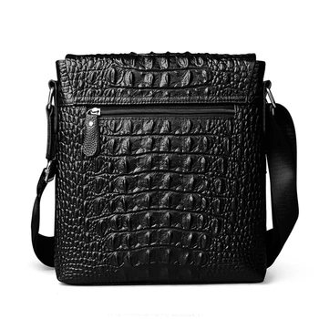 Vyrų krokodilo modelis portfelis vyrų karvės odos oda verslo maišelį vyrų aligatorius rankinė krepšys Karvės odos pečių maišą