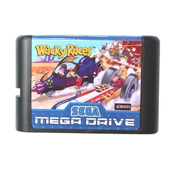 Wacky Races 16 bitų MD Žaidimo Kortelės Sega Mega Drive Genesis