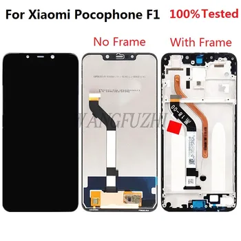 WANGFUZHI Originalą Xiaomi Pocophone F1 Poco F1 LCD Ekranas Jutiklinis Ekranas skaitmeninis keitiklis Asamblėjos Pakeitimas su/be Rėmelio