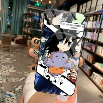 Watamote Japonija, anime, Telefono dėklas, Padengti Grūdinto Stiklo iPhone 11 Pro XR XS MAX 8 X 7 6S 6 Plus SE 2020 atveju