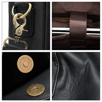 WESTAL vyrų portfelis odos nešiojamas krepšys vyriški natūralios odos biuro krepšys vyrų dokumentas maišelį verslo rankinę nešti 8967