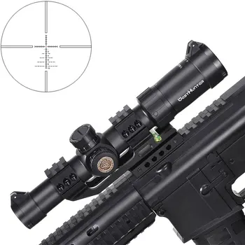 WESTHUNTER 1-6x24IR Taktinis Kompaktiškas Medžioklės taikymo Sritis 30mm Vamzdis Stiklo Ethched Tinklelis Apšviestas Red Dot atsparus smūgiams Riflescope