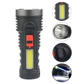 XANES 4 Režimai Ilgai Mesti LED Žibintuvėlis Su COB Sidelight Portable LED Žibintuvėlis, Medžioklės, Žvejybos Žibintų Dėmesio Avarinė Lempa