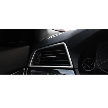YAQUICKA 2x Nerūdijančio Plieno Automobilio Priekinio Skydelio Pusėje Oro Išleidimo Angos Rėmo Apdaila Lipdukas BMW 5 serijos F10 18 525li 2011-17LHD