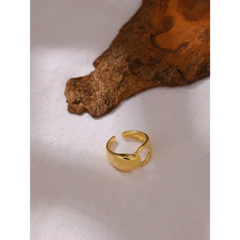 Yhpup 2021 Vestuvinį Žiedą Mados Aukso Metalo Atidarymo Žiedas Prašmatnus Vario 14 K Bagues Pour Femme Papuošalai Jubiliejų Dovana Moterims
