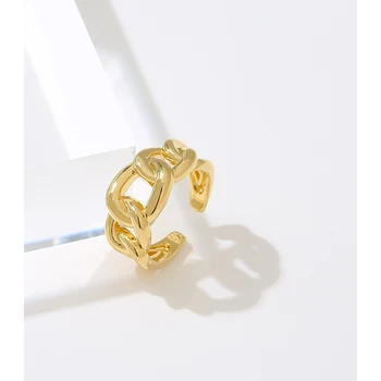 YMYW Metalo Grandinės Aukso Pareiškimą Žiedas Moterims Reguliuojamas Atidaryti Žavesio Stilingas Madingo Prekės ženklo Žiedas Temperamentas Papuošalai, Aksesuarai