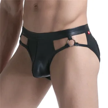 YUFEIDA Sexy Men ' s Underwear Dirbtiniais Odos Underpents Kvėpuojantis Vyriškos Trumpikės Backless Vyrų Gėjų Bailys Kelnaitės U Išgaubti Varpos Dėklas