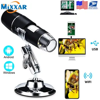 ZK30 Dropshipping 500-1000x Didinimo Endoskopą USB Skaitmeninis Mini Kamera didinamasis stiklas su Metalo Stovėti Išmanųjį telefoną PC