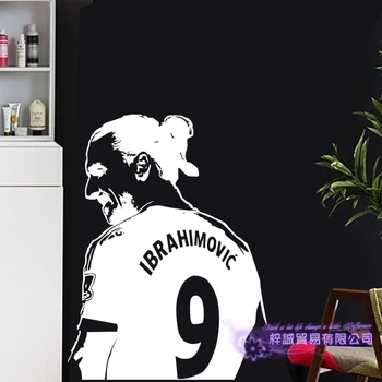 Zlatan Ibrahimovic Futbolo Žaidėjo Siena Lipdukas Automobilių Sporto Decal Vaikų Kambario Plakatai Vinilo Zlatan Ibrahimovic Futbolo Žaidėjas Decal