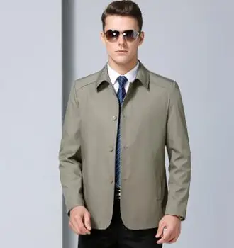 ZNG ilgai stiliaus vyriški striukė rudens spalvos vyriški aukštos klasės prekės ženklo vyrų verslo atvartas, paltai vyrams