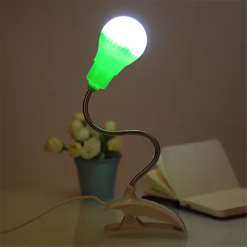 Įkraunama Mini Lankstus Bo Žibintai USB Clip-on Stalo Lempa VNT LED Lempa Skaitymui Studijų Lova Nešiojamojo kompiuterio Stalas Šviesos Naktinis Apšvietimas
