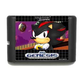 Šešėlis, Sonic The Hedgehog 1 MD 16 bitų Žaidimas Kortele Sega Mega Drive Genesis