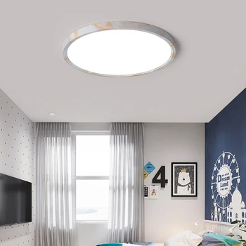 Šiaurės šalių šiuolaikinio minimalistinio ultra-plonas miegamojo lubų lempa asmenybės tekstūros kūrybos apvalus LED kambarį koridoriaus tyrimas lempos