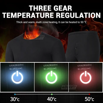 Šildomos Apatiniai Motokroso Jersey Kelnės Moto Kostiumas Elektros USB Baterija Šildomas Šilumos Nustatyti, Ilgai Johns Žiemos Moterys