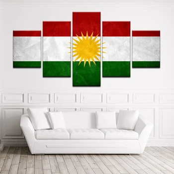 Šiuolaikinių HD Vėliava Ant Sienos Menas Kurdistano Reklama Plakatas Namų Dekoro 5 Skydelis Naftos Nuotrauką Įrėminti Už Kambarį Atspausdintas Kūrinys