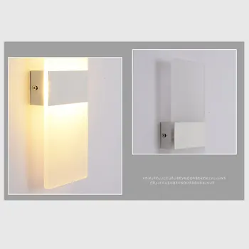 Šiuolaikinių Led Sieniniai Šviestuvai Akrilo Kambarys stačiakampio Sienos, šviesos, Gyvenimo, Sėdi Kambaryje Fojė Vonios kambarys LED Sienos Montuojamas Sconce AC220V