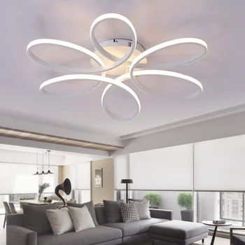 Šiuolaikinių led šviestuvo apšvietimo gyvenimo kambario, miegamasis patalpų namuose, Nuotolinio valdymo blizgesio šviestuvo lempos AC90v-260v lampadario