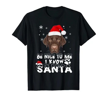 Šuo Kalėdų T-Shirt-vyriški T-Shirt-Black Būti Gražus Santa Labradoro Retriveris Man Žinoti,