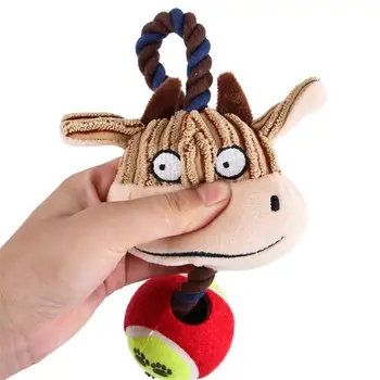 Šuo Molinis Žaislų Bitė Atsparus Pet Kramtyti Girgždėti Žaislai Mielas Pliušinis Gyvūnų Formos Garso Žaislą Šuniuką, Interaktyvios Mokymo Kramtymas Žaislai