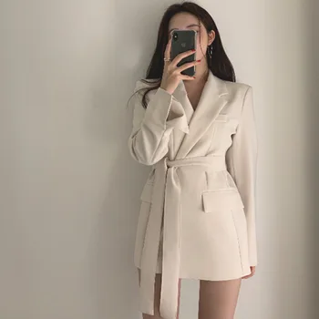 Švarkas Moterims Mažas Kostiumas Striukė Moterims Korėjos Britų Stiliaus Naujas 2020 M. Rudenį Smėlio Spalvos Kostiumas Žiemos Drabužių