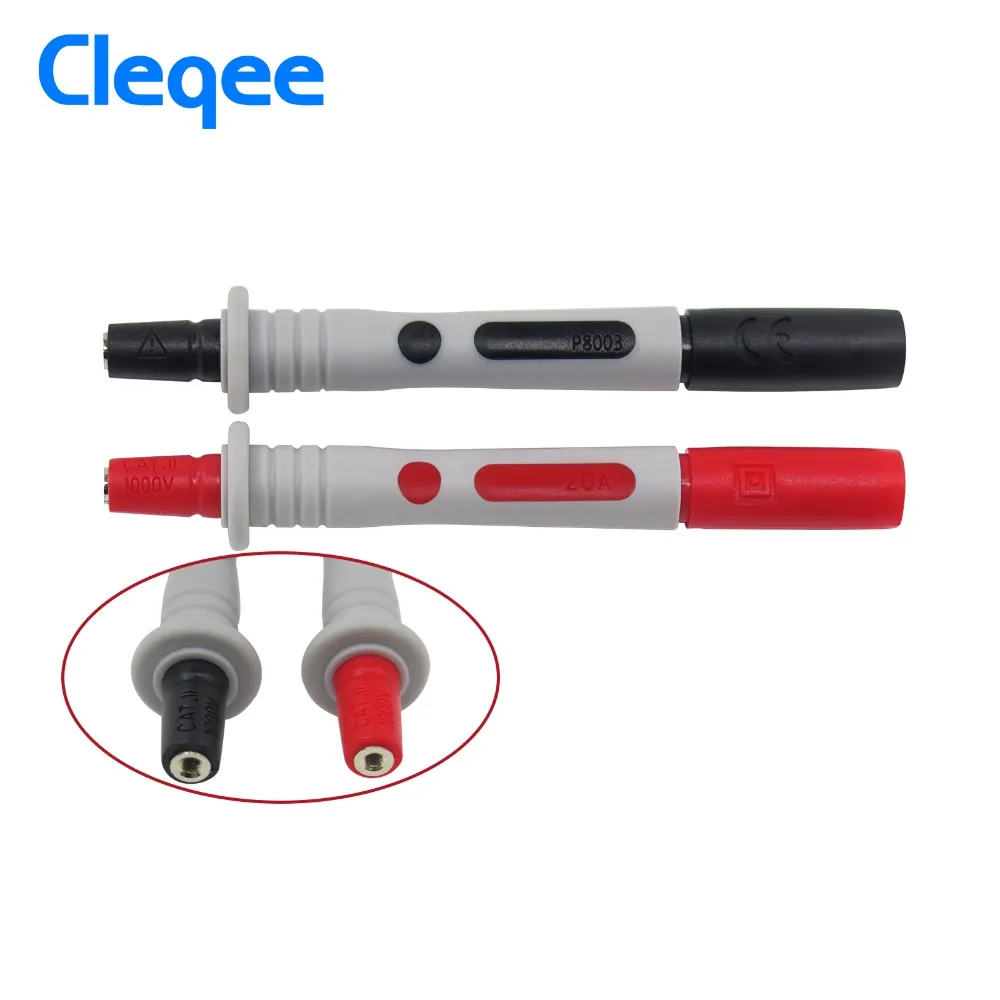 Cleqee P8003 2vnt Multimetras Zondas + Keičiamų Auksinė Adata Multi-purpose Bandymo Pen rinkinys Gerai Jaustis