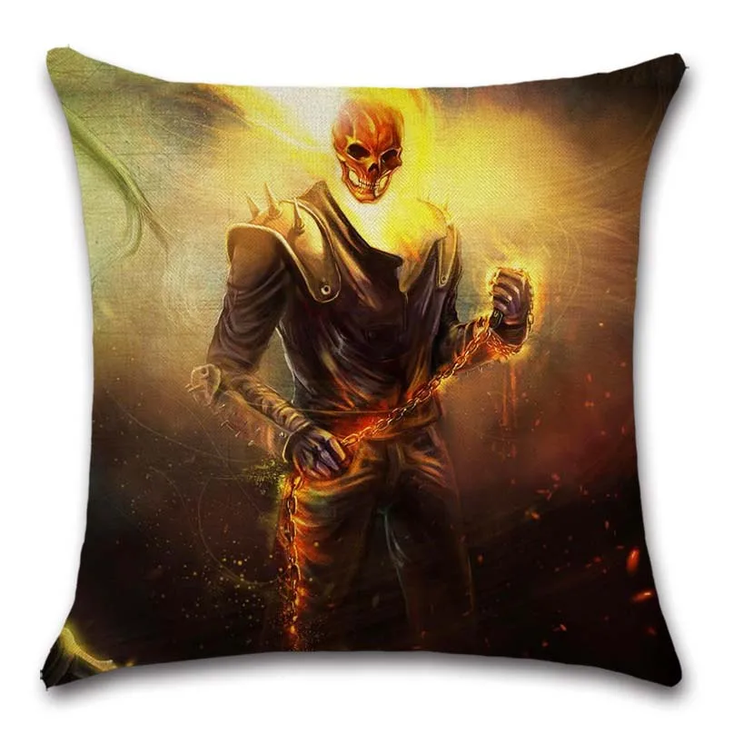 Burning kaukolė Gaisro Ghost Rider spausdinti pagalvėlė padengti Dekoro Kėdė, sofa seat automobilių Dekoratyvinis užvalkalas namų Namų kambario draugo dovaną