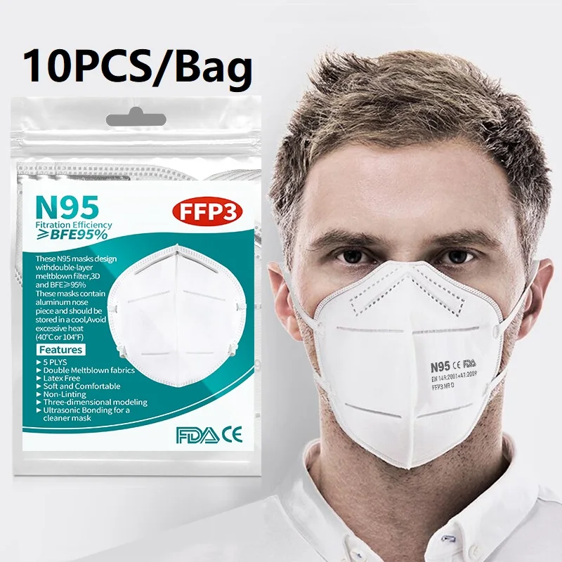 1000Pcs kaukė 99% filtro kaukės veidui anti-dulkių respiratorius 5 sluoksnių filte burną mascarillas masque