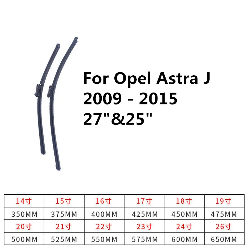 LUYA Valytuvo Automobilio priekinio, galinio stiklo valytuvų Opel Astra J 2009-m. dydis:27