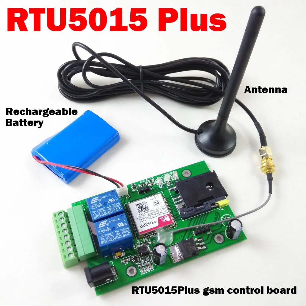 Nemokamas pristatymas Atnaujinta Versija, GSM Vartų, Durų Atidarytuvas Įkrovimo atsarginę bateriją pritarė išjungti signalą RTU5015 Plus su app