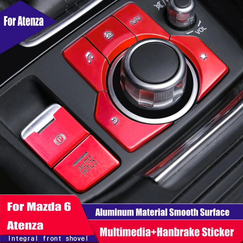 Dėl Mazda 6 Atenza 2019 2020 Automobilių Stiliaus Interjero Juostelės Elektroninis Rankinis Stabdis Blizgančiais Multimedijos Mygtukas Tuščiaviduriai Blizgančiais