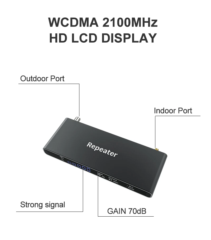 3G Kartotuvas WCDMA 2100 Mobiliojo ryšio Signalo Stiprintuvas UMTS 2100MHZ mobiliųjų Telefonų Korinio ryšio tinklo Signalo Kartotuvų Stiprintuvo 3G Tinklo Imtuvas